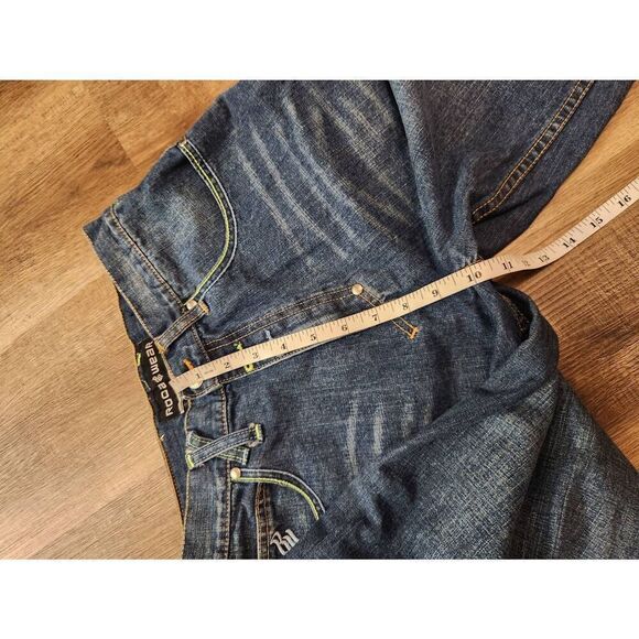 Rocawear wide-leg embroidered womens 14 (28x28) med wash Y2K embroidered - Picture 8 of 9